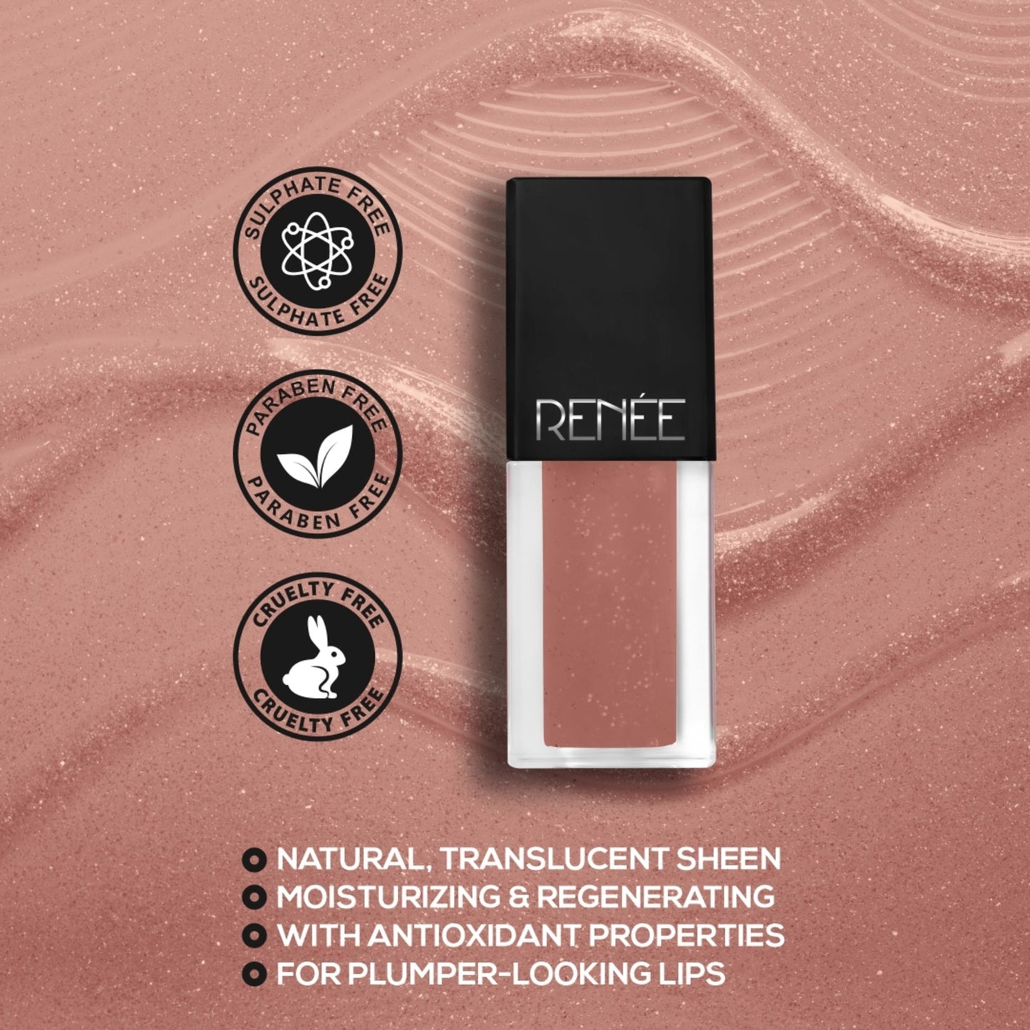 Renee Cosmetics See Me Shine Lip Gloss - Nice And Nude
