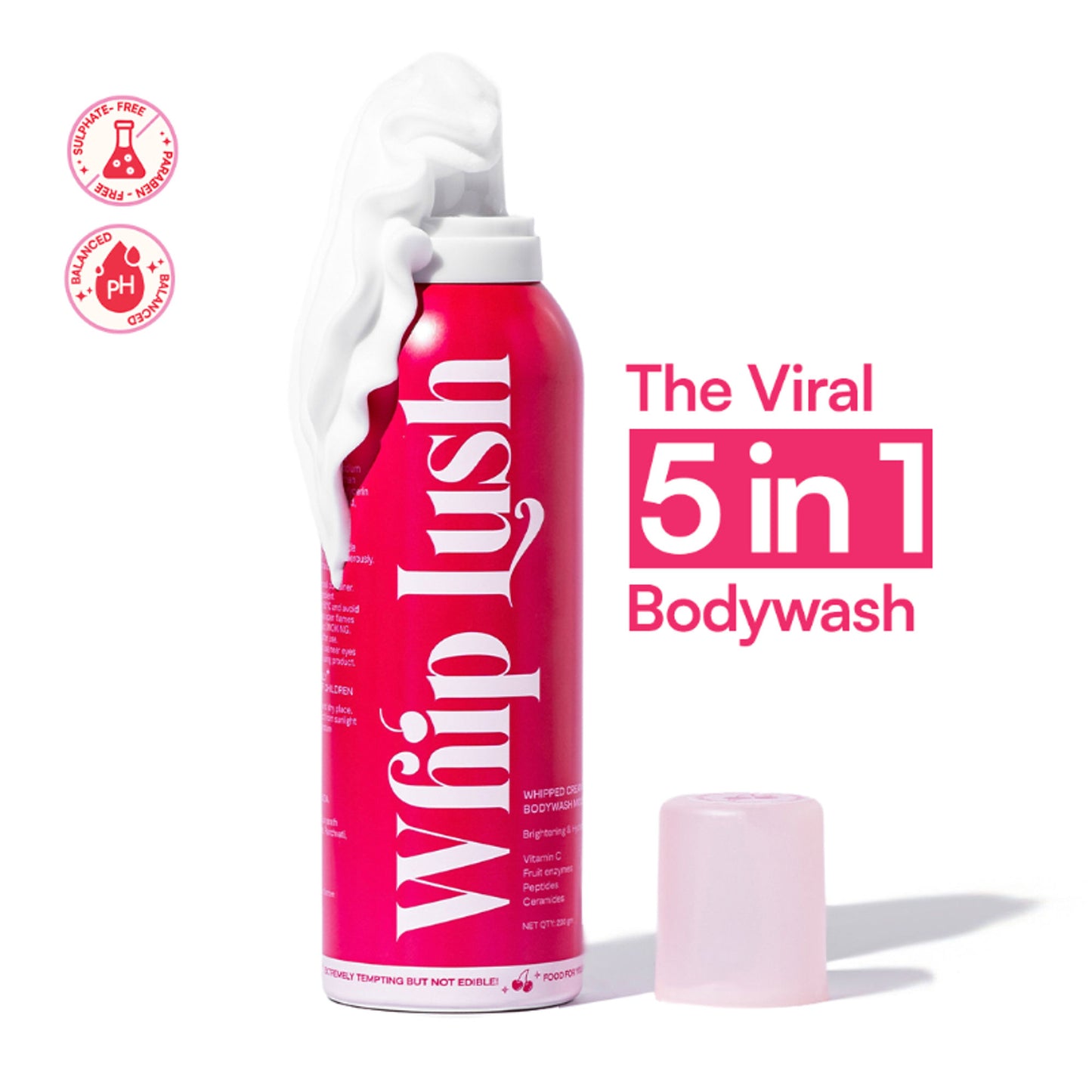 Gush Beauty Whip Lush, Lux Whipped Cream Body Wash & Shaving Cream, Cherry Scent