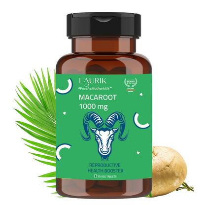 Laurik Maca Root Supplement 1000Mg Tablets | Supports Stamina, Strength & Energy
