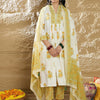 Dhiyona IE Women Floral Printed Pleated Pure Cotton Kurta with Trousers & Dupatta