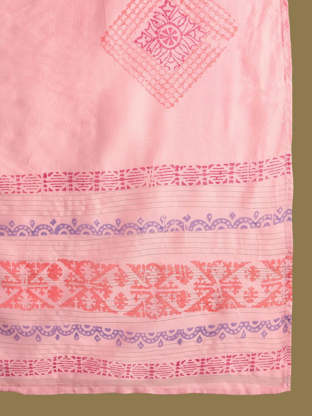Indyancart IE Floral Embroidered Thread Work Straight Kurta with Trouser & Dupatta