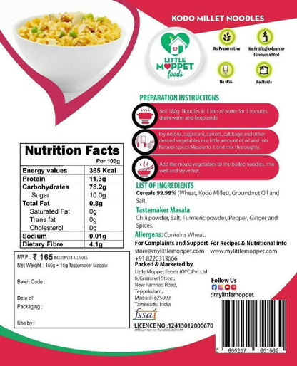 Little Moppet Foods Kodo Millet Noodles