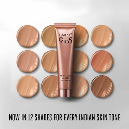 Lakme 9To5 Weightless Mousse Foundation - Beige Vanilla