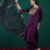 Dhiyona IE Yoke Design Regular Pure Cotton Kurta With Palazzos & Dupatta