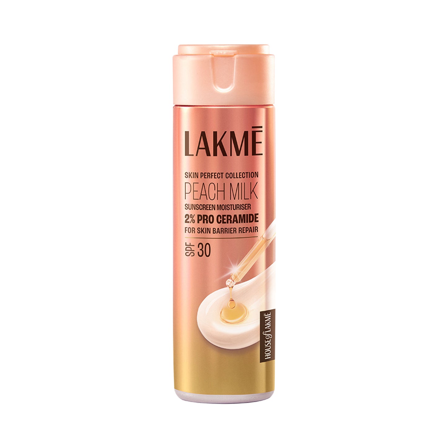 Lakmé Peach Moisturiser with SPF 30 & Ceramide, UV Defense & Barrier Repair, All Skin Types