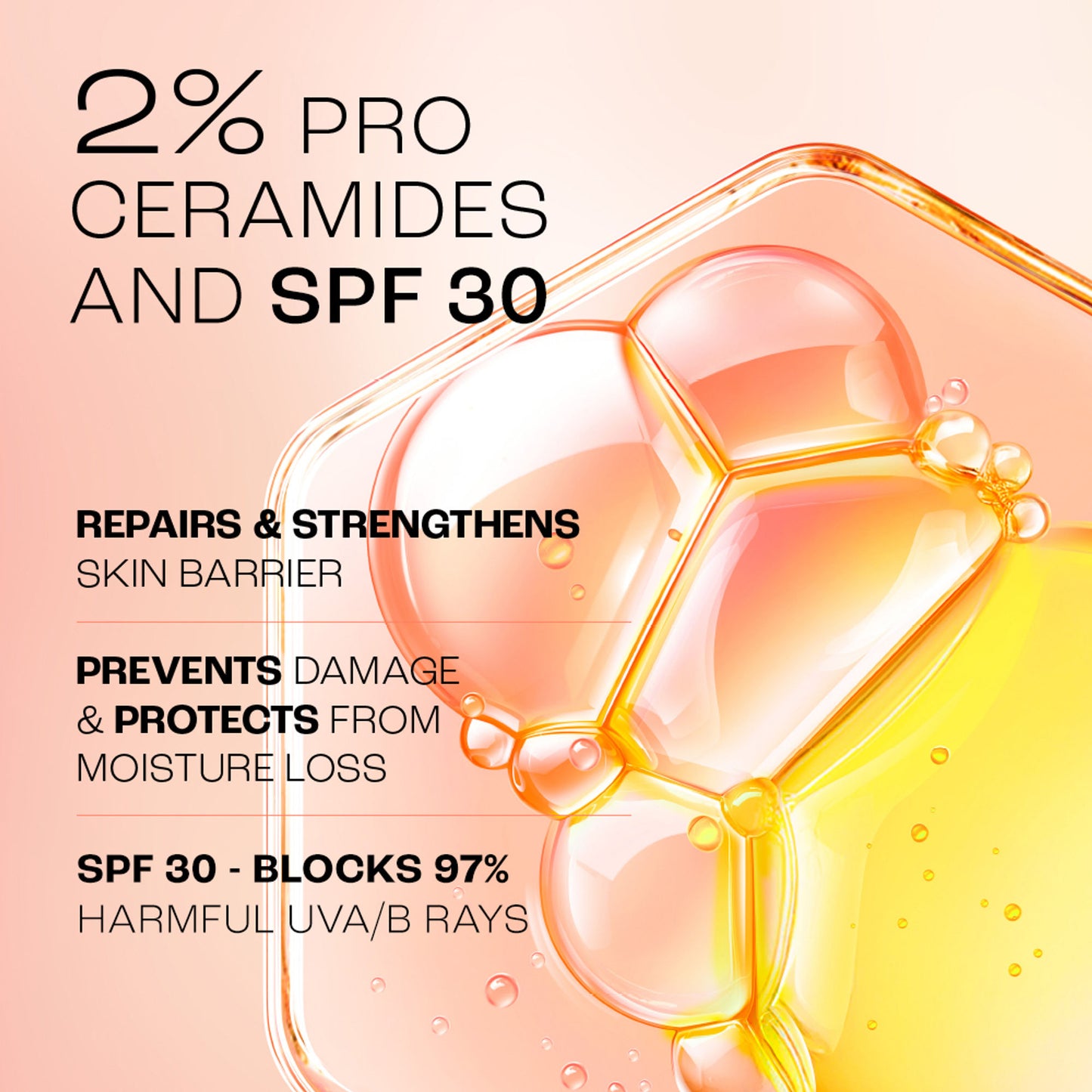 Lakmé Peach Moisturiser with SPF 30 & Ceramide, UV Defense & Barrier Repair, All Skin Types