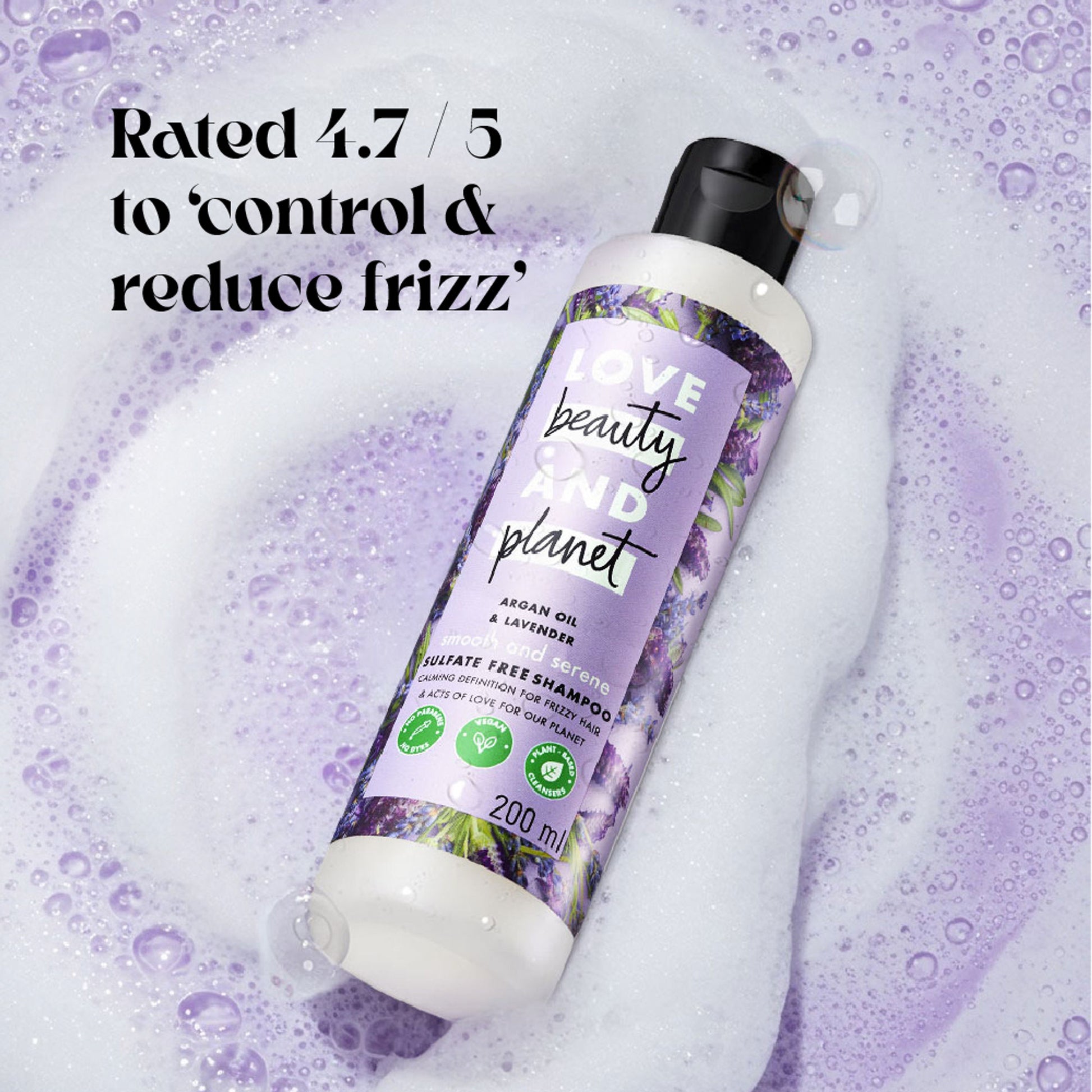 Love Beauty & Planet Argan Oil And Lavender Sulphate Free Shampoo For Dry & Frizzy Hair