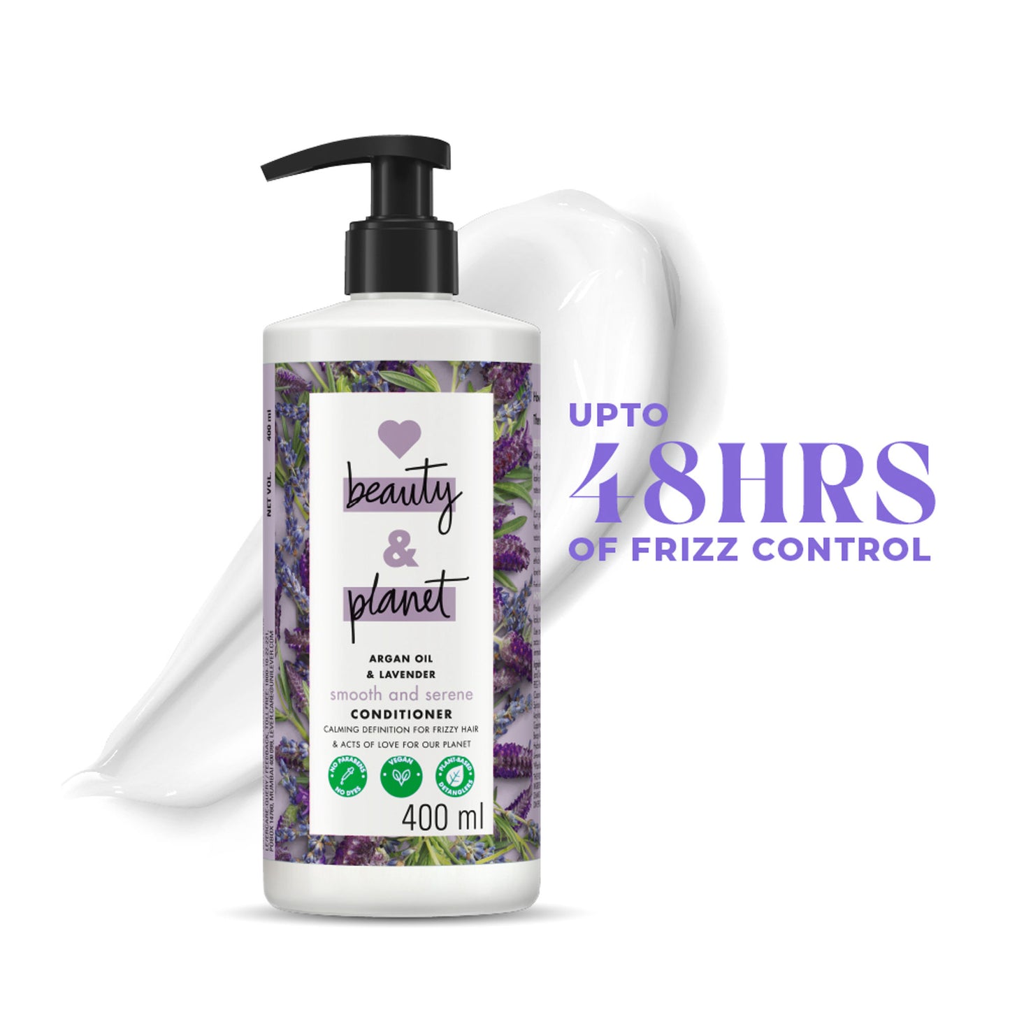 Love Beauty & Planet Argan Oil And Lavender Sulphate Free Conditioner For Dry & Frizzy Hair
