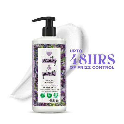 Love Beauty & Planet Argan Oil And Lavender Sulphate Free Conditioner For Dry & Frizzy Hair