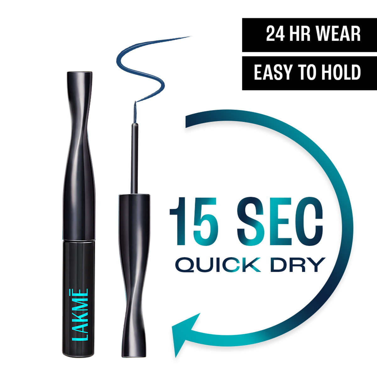 Lakme 9 to 5 Eyeconic Liquid Eyeliner - Intense Blue