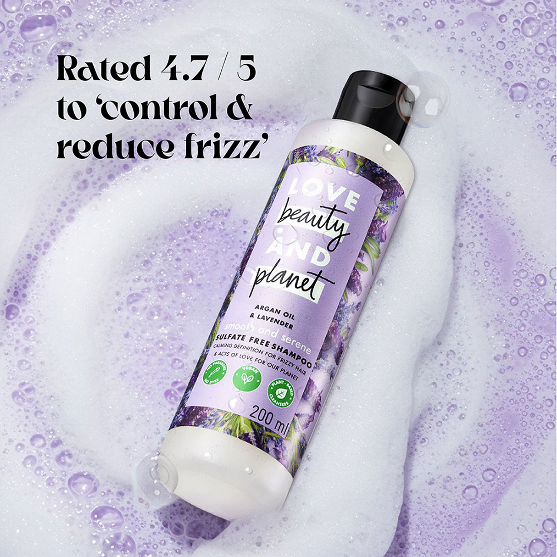 Love Beauty & Planet Argan Oil And Lavender Sulphate Free Shampoo For Dry & Frizzy Hair