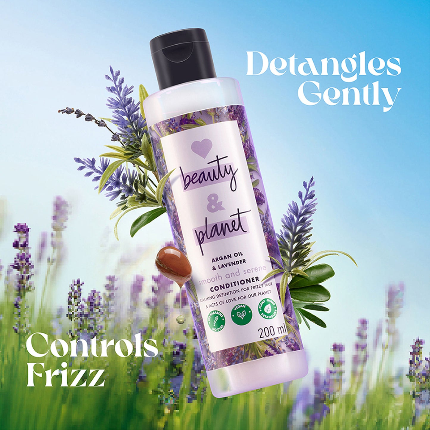Love Beauty & Planet Argan Oil And Lavender Sulphate Free Conditioner For Dry & Frizzy Hair