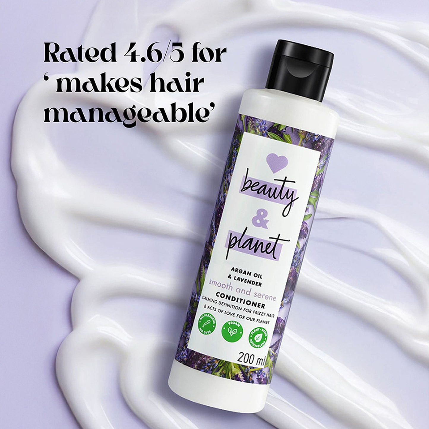Love Beauty & Planet Argan Oil And Lavender Sulphate Free Conditioner For Dry & Frizzy Hair