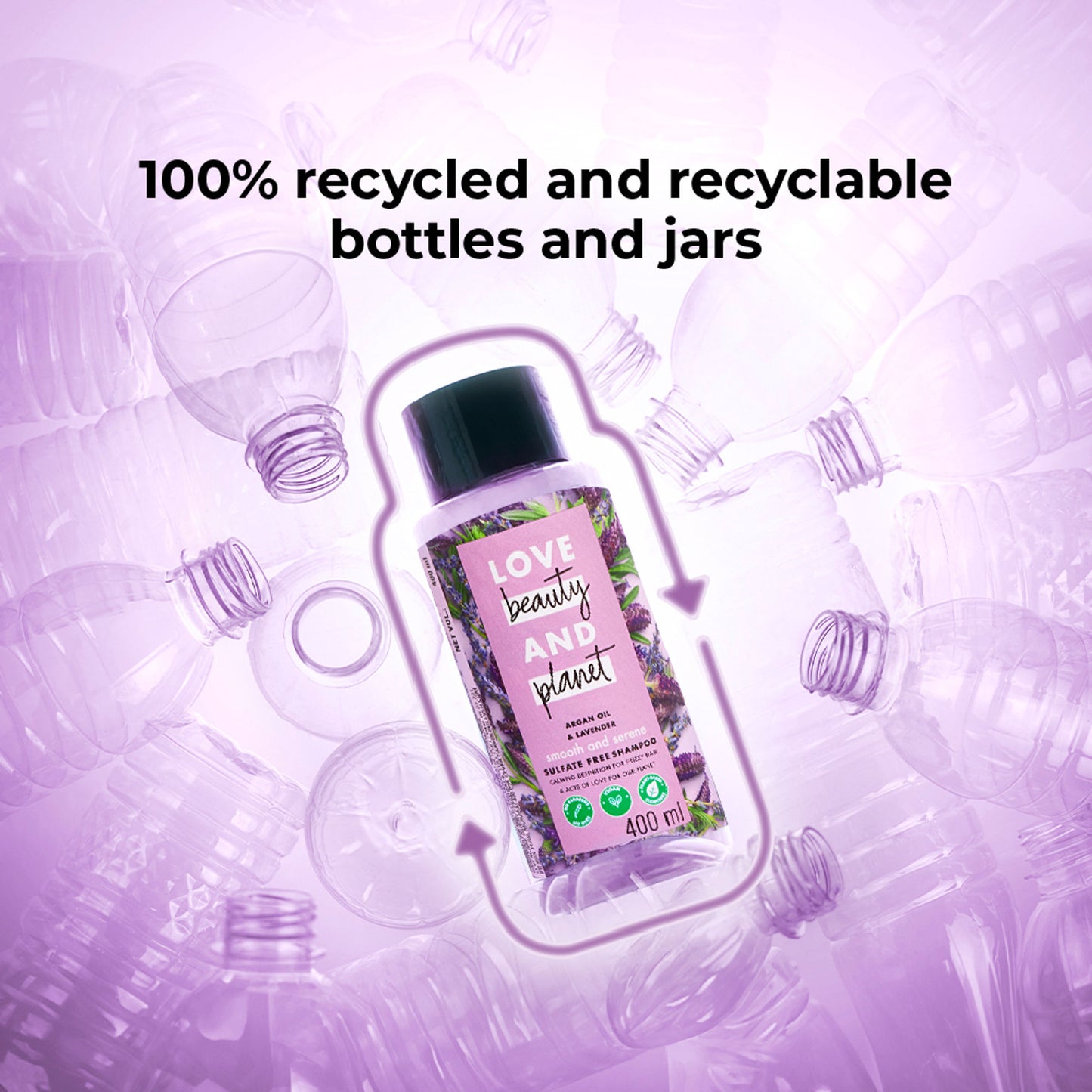 Love Beauty & Planet Argan Oil & Lavender Hair Serum For Smooth Frizz-Free Hair