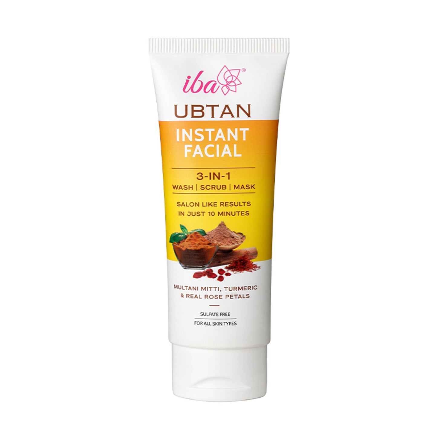 IBA Ubtan Instant Facial 3 In 1 Wash, Scrub & Mask For All Skin