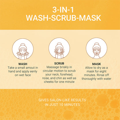 IBA Ubtan Instant Facial 3 In 1 Wash, Scrub & Mask For All Skin