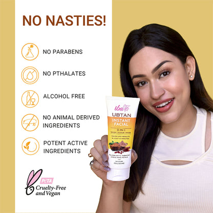 IBA Ubtan Instant Facial 3 In 1 Wash, Scrub & Mask For All Skin