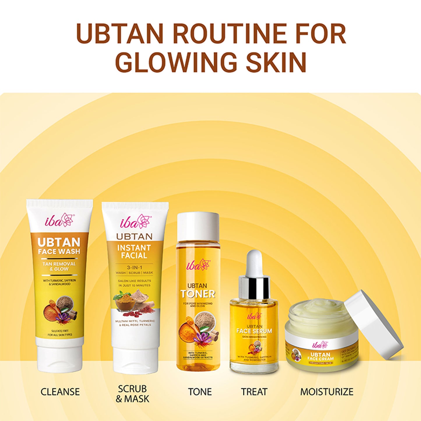 IBA Ubtan Face Serum With Turmeric, Saffron & Rosewater For Skin Brightening
