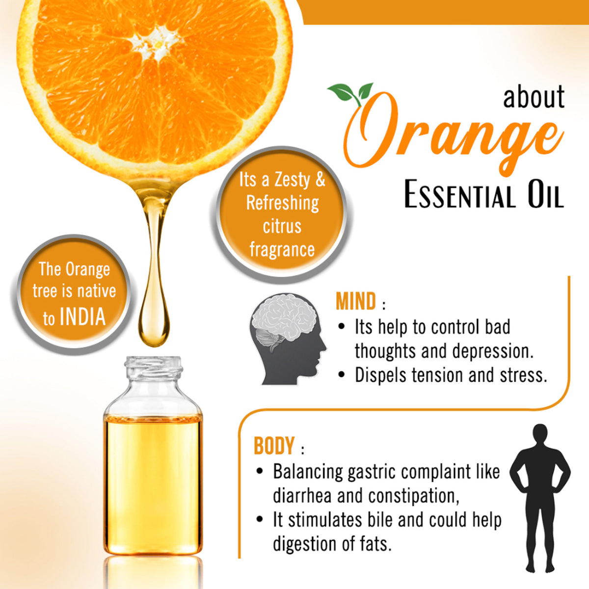 Keya Seth Aromatherapy Skin Defence Orange Body Oil pack of 2, natural orange-scented skincare product with essential oils.