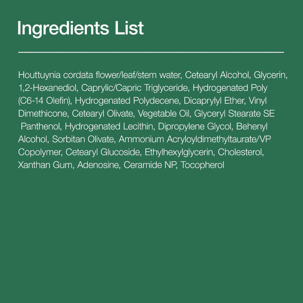 Anua Heartleaf 70 Intense Calming Cream with ceramide and panthenol for skin barrier repair and soothing skin.