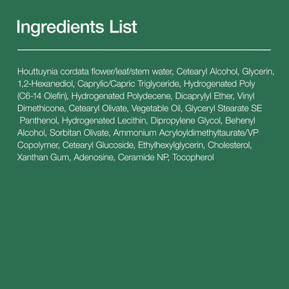 Anua Heartleaf 70 Intense Calming Cream with ceramide and panthenol for skin barrier repair and soothing skin.