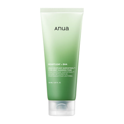 Anua Heartleaf Quercetinol Pore Deep Cleansing Foam with 0.5% BHA For Gentle Exfoliation