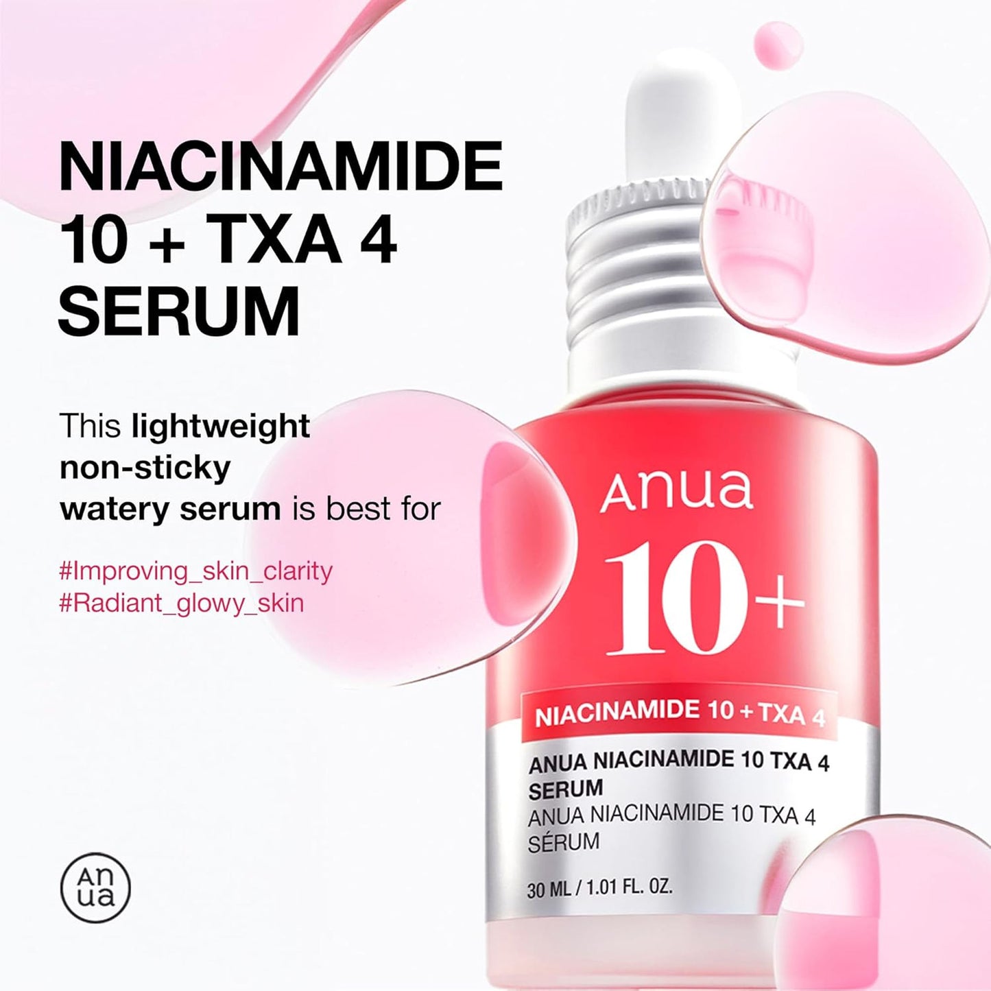 Anua Niacinamide 10 Txa 4 Serum, Brightening Korean Serum For Dark Spots & Hyperpigmentation