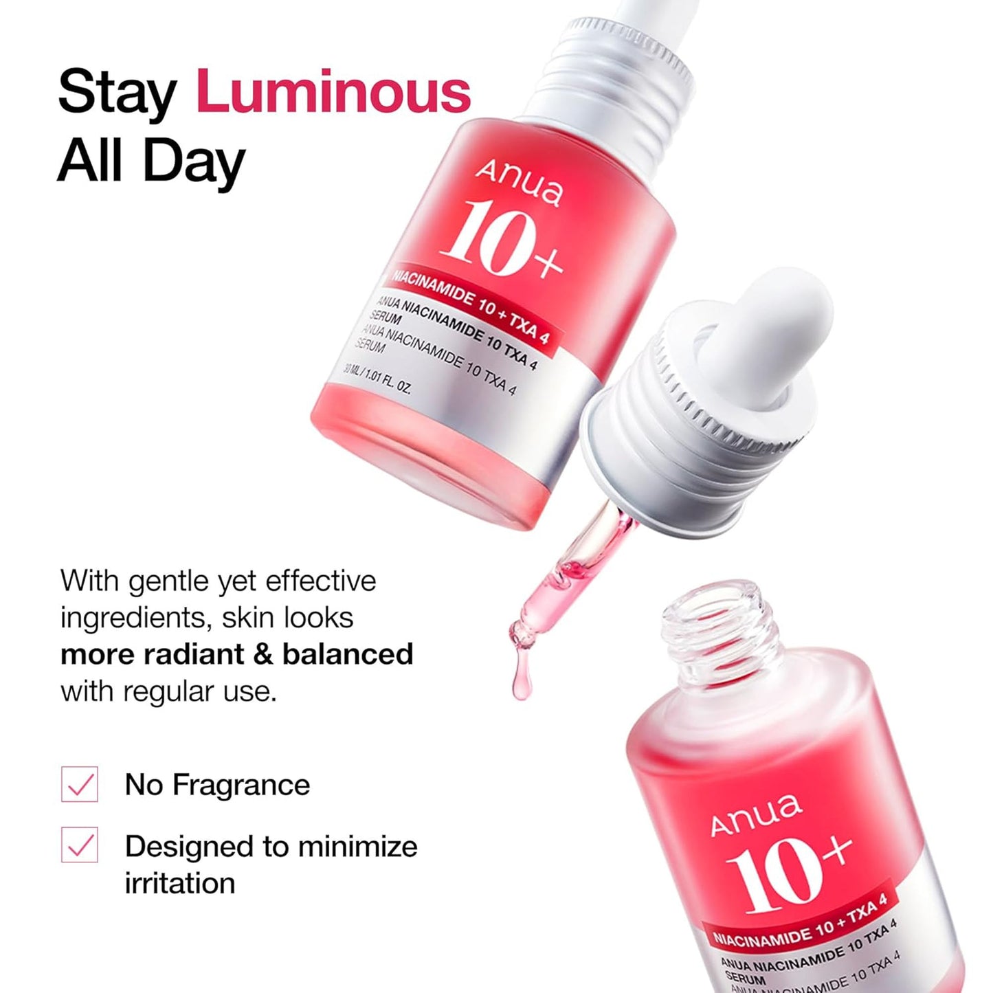 Anua Niacinamide 10 Txa 4 Serum, Brightening Korean Serum For Dark Spots & Hyperpigmentation