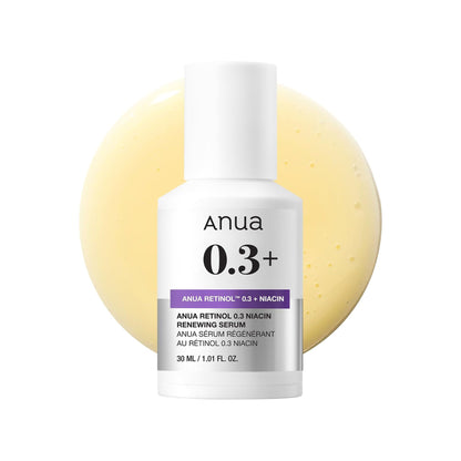 Anua Retinol 0.3 Niacin Renewing Serum, Anti-Aging Serum with Peptides Reduces Fine Lines & Wrinkles