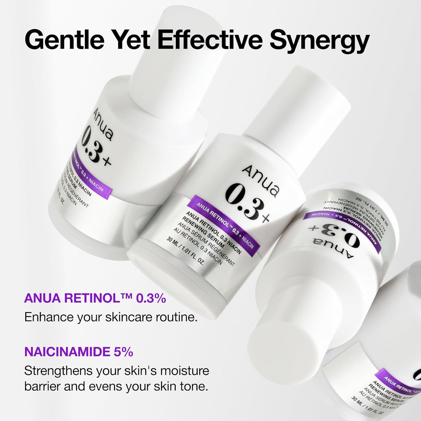 Anua Retinol 0.3 Niacin Renewing Serum, Anti-Aging Serum with Peptides Reduces Fine Lines & Wrinkles