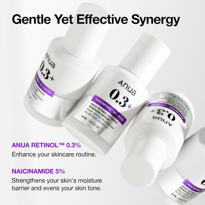Anua Retinol 0.3 Niacin Renewing Serum, Anti-Aging Serum with Peptides Reduces Fine Lines & Wrinkles