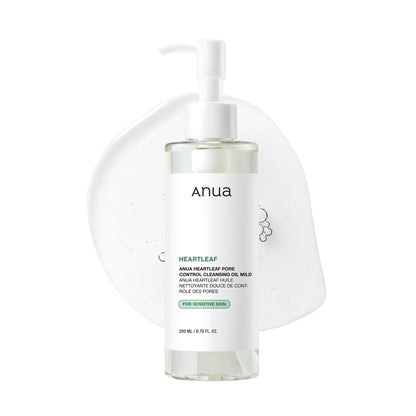 Anua Heartleaf Pore Control Cleansing Oil Mild For Sensitive Skin, Melts Makeup & Sebum