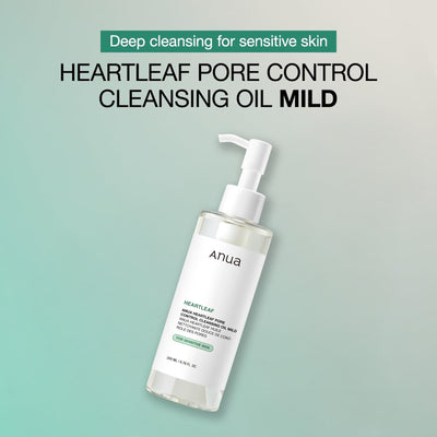 Anua Heartleaf Pore Control Cleansing Oil Mild For Sensitive Skin, Melts Makeup & Sebum
