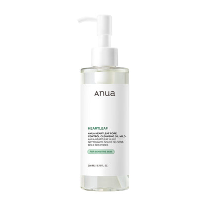 Anua Heartleaf Pore Control Cleansing Oil Mild For Sensitive Skin, Melts Makeup & Sebum