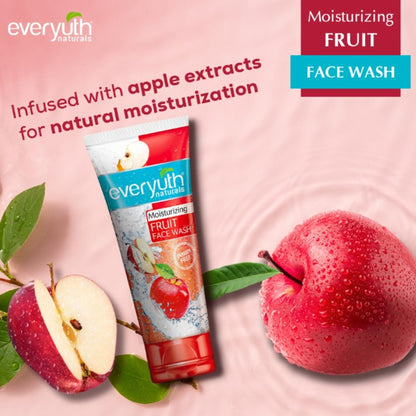 Everyuth Naturals Moisturizing Fruit Face Wash With Apple Extracts, Paraben Free
