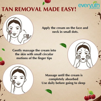 Everyuth Naturals Tan Removal Night Cream for Face - Chocolate & Cherry
