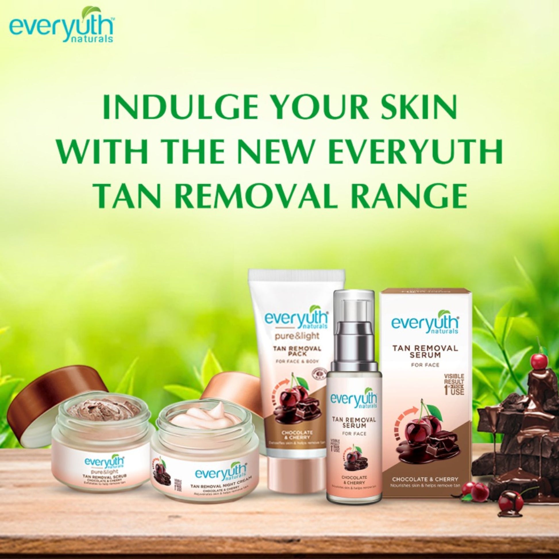 Everyuth Naturals Tan Removal Serum for Face - Chocolate & Cherry