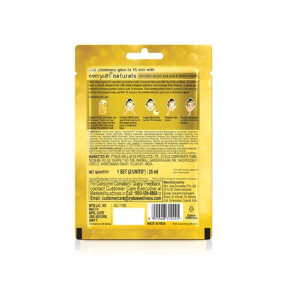 Everyuth Naturals Golden Glow Sheet Mask - 24K Gold