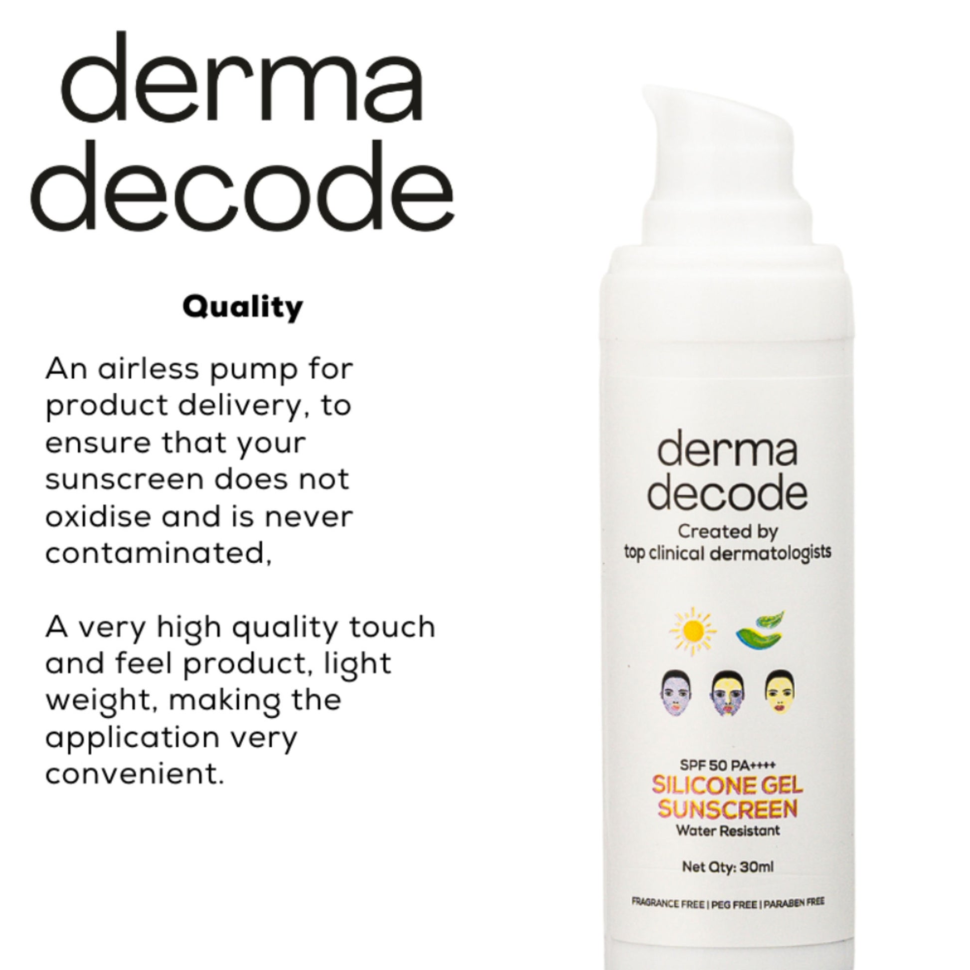 Derma Decode Silicone Waterproof Sunscreen SPF 50 PA++++