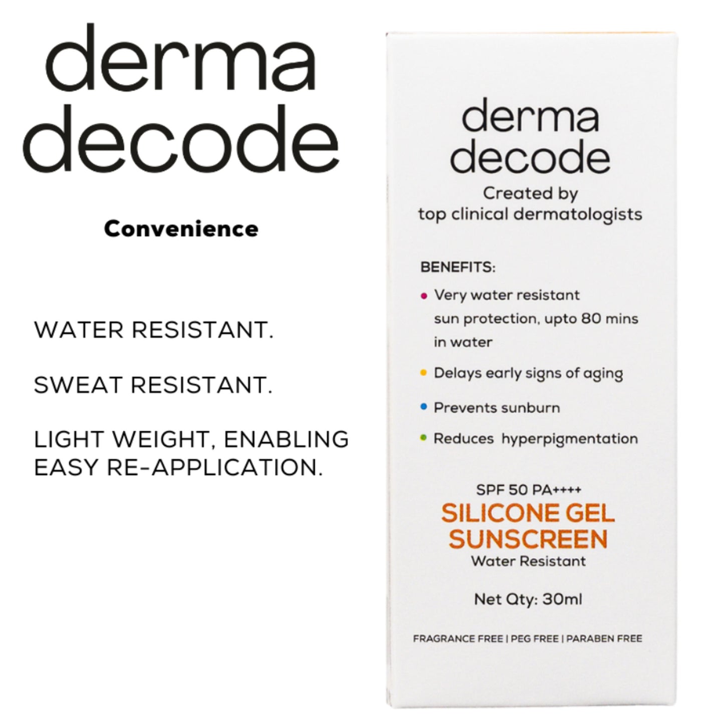 Derma Decode Silicone Waterproof Sunscreen SPF 50 PA++++