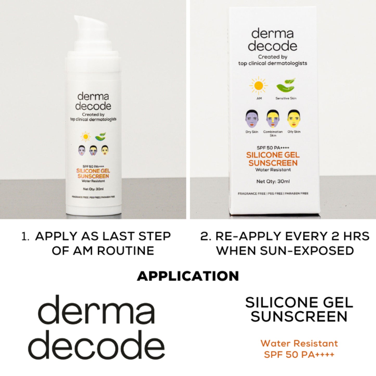 Derma Decode Silicone Waterproof Sunscreen SPF 50 PA++++