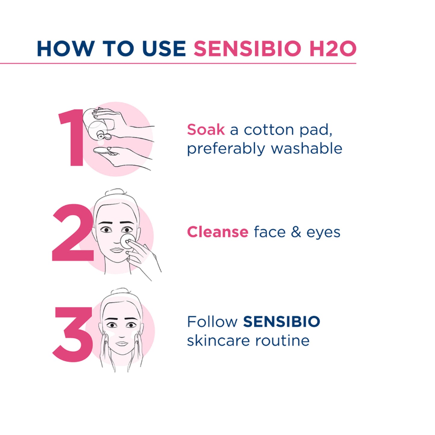 Bioderma Micellar Water Sensibio H2O With Cucumber Extract Removes Makeup - Pump
