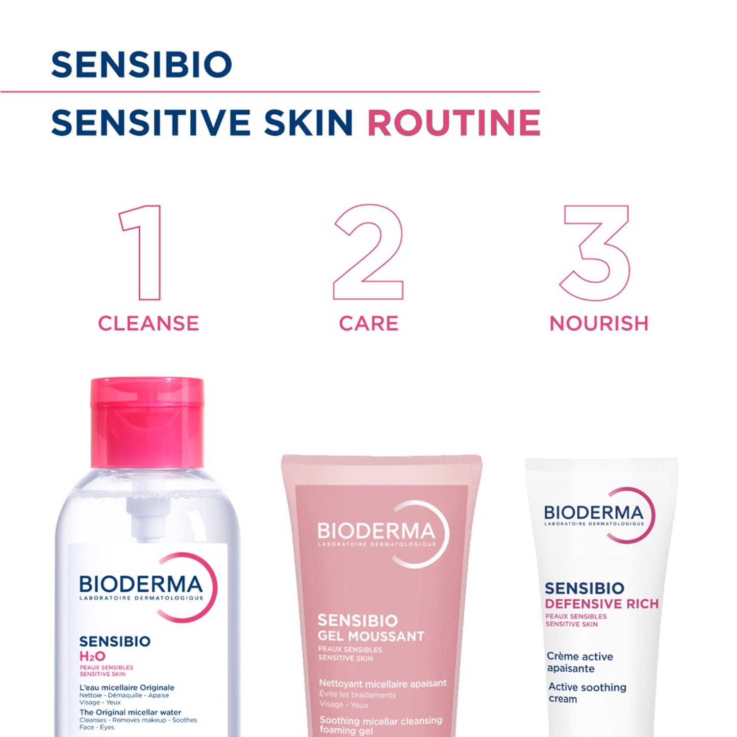 Bioderma Micellar Water Sensibio H2O With Cucumber Extract Removes Makeup - Pump