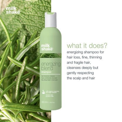 Milkshake Energizing Blend Shampoo For Hair Loss, Fine Hair With Organic Rosemary & Sage