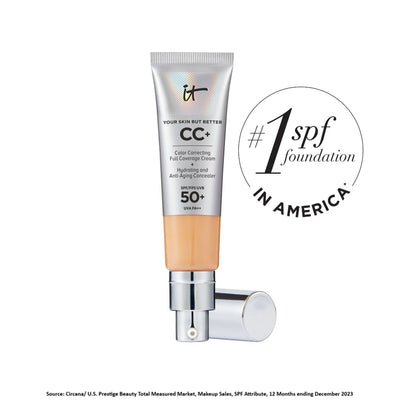 IT COSMETICS CC+ Cream Full-Coverage Foundation With SPF 50+ - Medium Tan