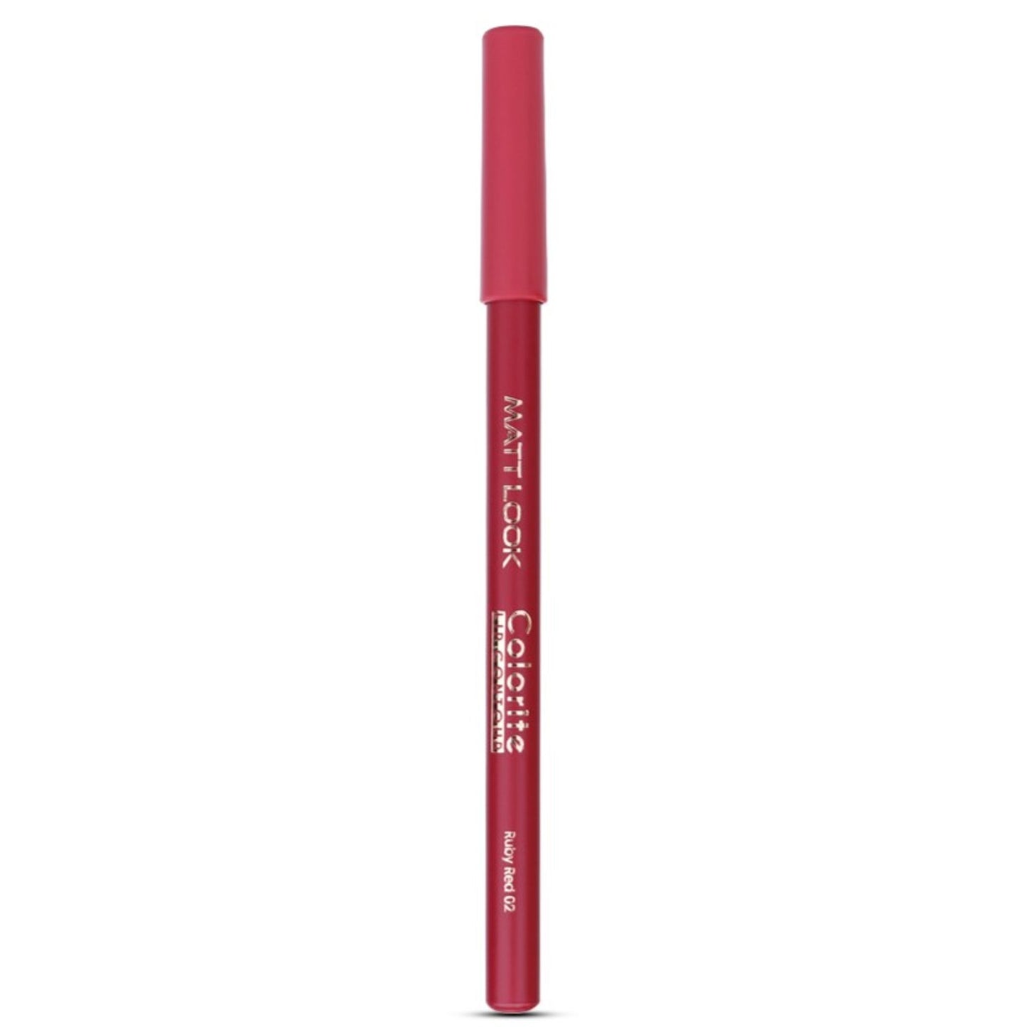 Matt look Colorite Lip Contour Professional Matte Lip Color Pencil - Ruby Red 02