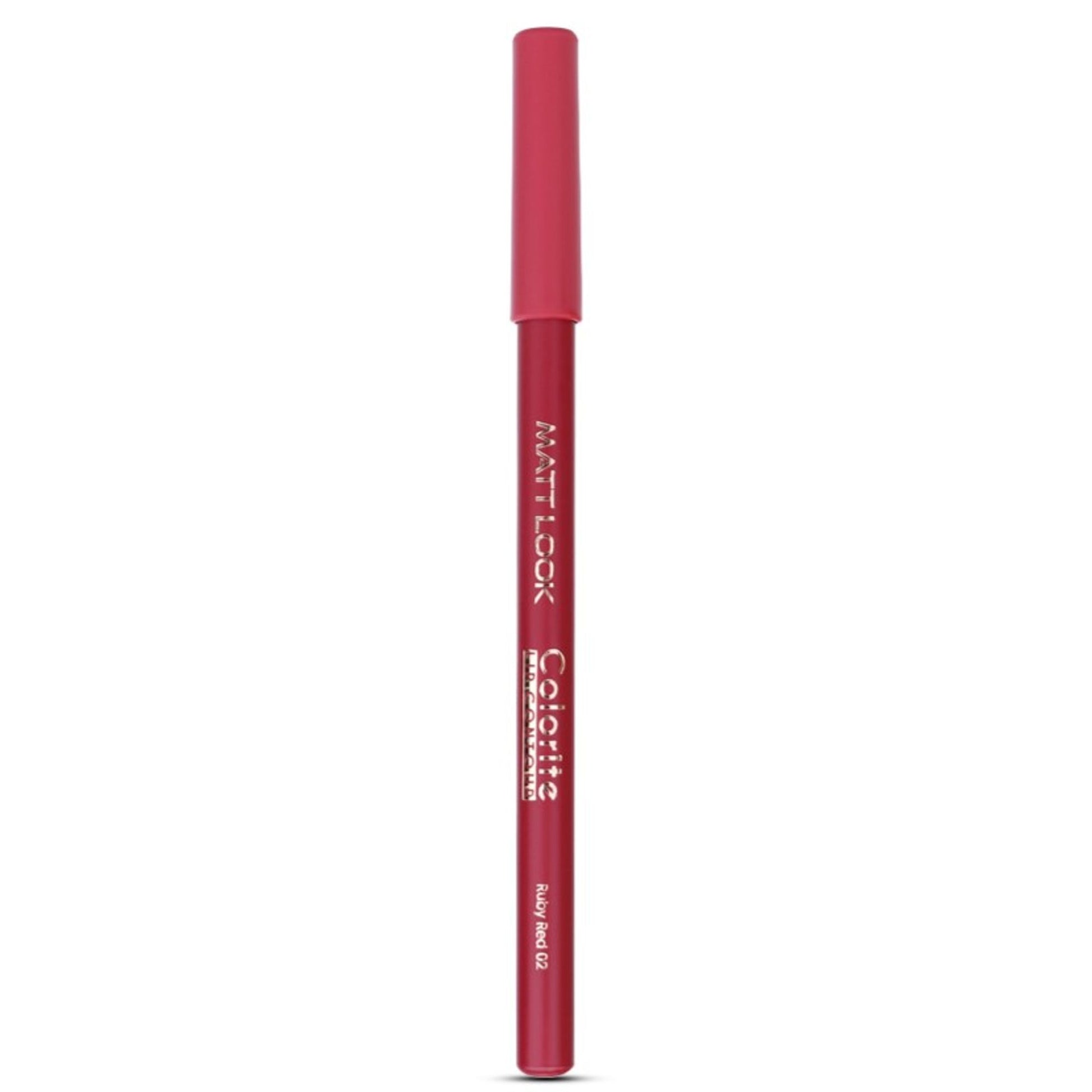 Matt look Colorite Lip Contour Professional Matte Lip Color Pencil - Ruby Red 02