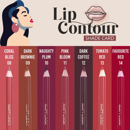 Matt look Colorite Lip Contour Professional Matte Lip Color Pencil - Maroon Vibes 03
