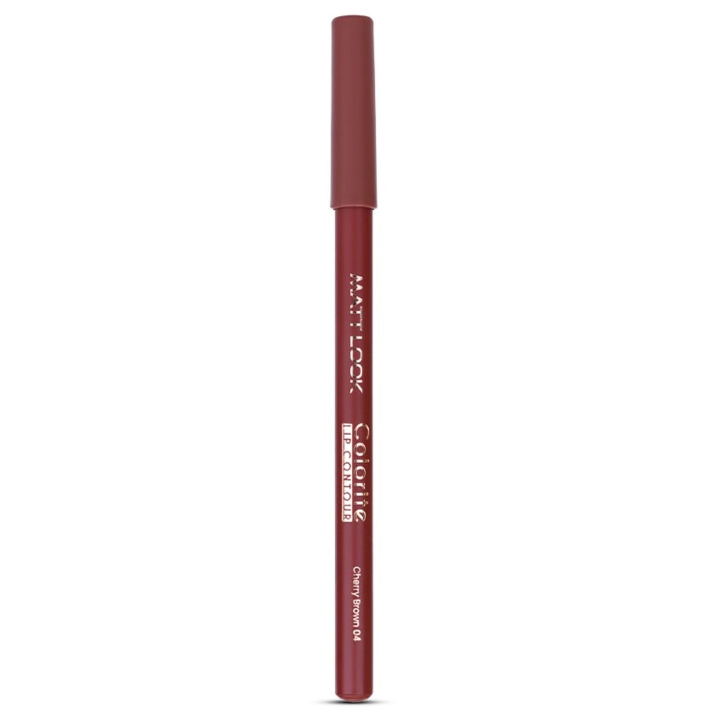 Matt look Colorite Lip Contour Professional Matte Lip Color Pencil - Cherry Brown 04