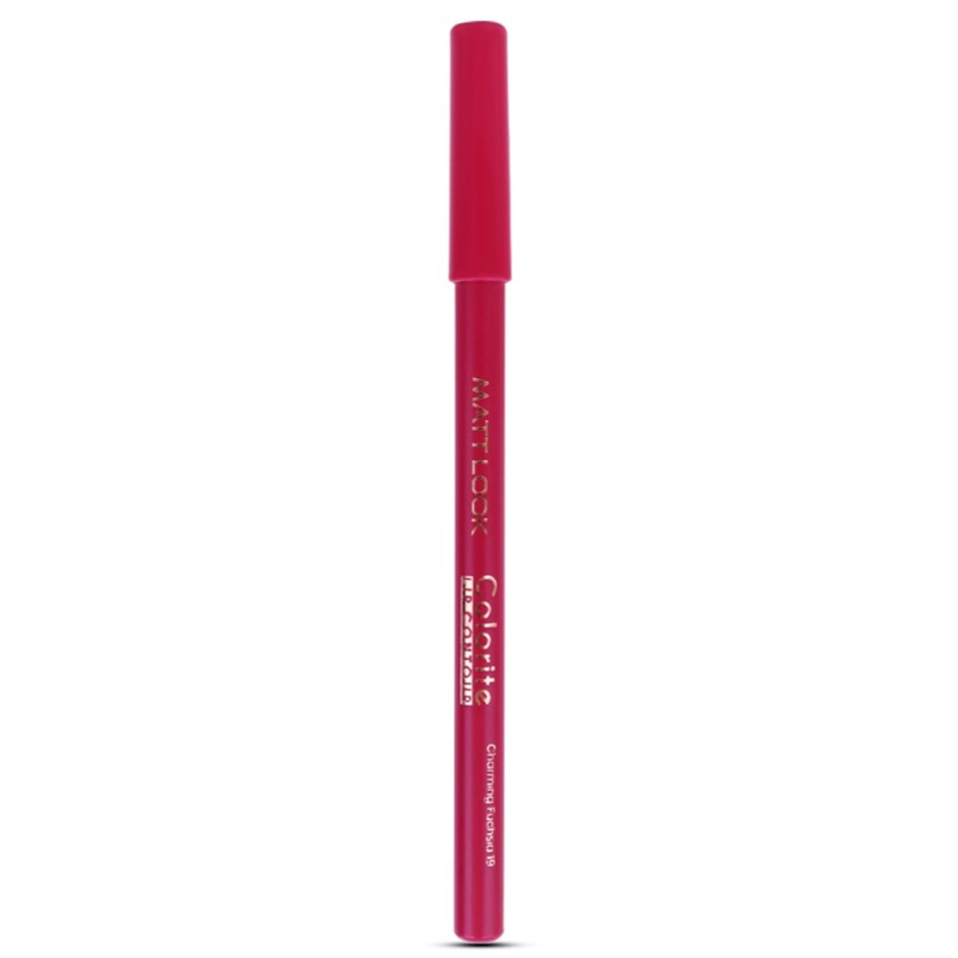 Matt look Colorite Lip Contour Professional Matte Lip Color Pencil - Charming Fuchsia 19